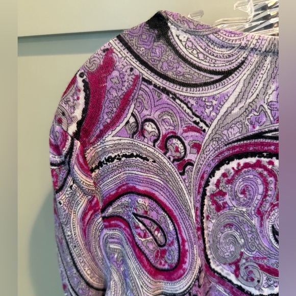 EUC TALBOTS Wool Paisley Pattern Sweater Sz L Freshly Drycleaned! - Picture 8 of 11